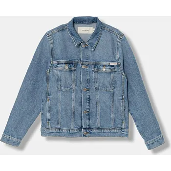 Chlapecká bunda Dětská riflová bunda Calvin Klein Jeans IU0IU00726.128.176.PPY2 modrá 55X, vel. 128