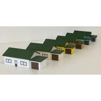 Příslušenství k autodráze RC autodráhy Rodinný dům s garáží - DM 7 87 Barva: Modrá