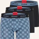Hugo Pánské Boxerky, 3 Kusy V Balení, černá / černošedá /...