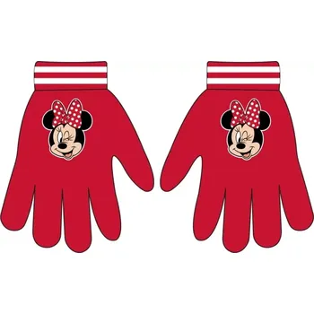 Rukavice Dětské pletené prstové rukavice Minnie Mouse 5242C023 červené