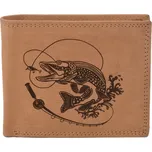 MERCUCIO Pánská peněženka natural vzor 7 štika s udicí 2911911