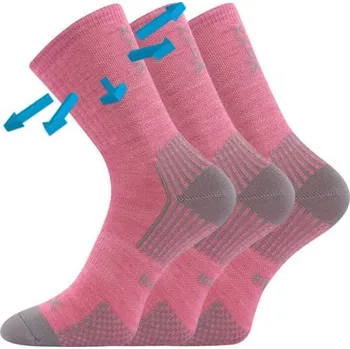 3PACK dětské ponožky Voxx merino růžové (Optimalik) 25/29 Možnost vrácení zboží ZDARMA do 120 dnů!