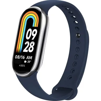 Módní doplněk Silikonový řemínek FIXED Silicone Strap pro Xiaomi Mi Band 8/Smart Band 9, modrý FIXSSTB-1176-BL