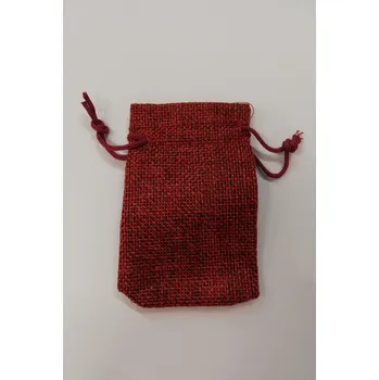 Sáček na potraviny Sáček jutový tmavě červený 9x7 cm