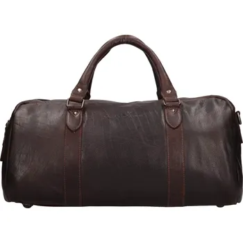 Pánská aktovka Kožená cestovní taška Greenwood Koen - tmavě hnědá
