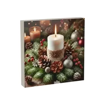 Papírový ubrousek Ubrousky vánoční svíčka ve svícnu