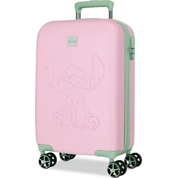 Joummabags Cestovní kufr ABS Stitch Pink 3D, 55 cm