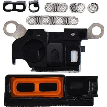 Mřížka na reproduktor / mikrofon iPhone 15 Pro - bílá titanová - sada 5 ks IPH1377