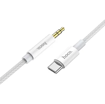 Audio kabel HOCO UPA19 Aux kabel - USB-C / 3,5mm jack / 1m / bílý