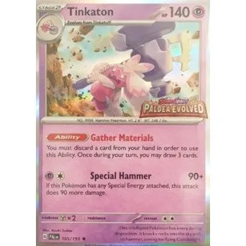 Karetní hra Pokémon PAL 105/193 Tinkaton - Paldea Evolved - Stamped Stav: Near Mint, Verze: HOLO