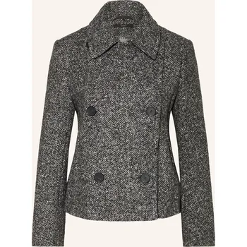 Dámský kabát Windsor. Dámský Kabát, tmavě šedá / bílá / černá, 38