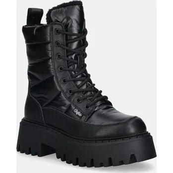 Dámská zimní obuv Farmářky Buffalo Aspen Laceup Quilt dámské, černá barva, na platformě, zateplené, 1622597-BLK 99X, EUR 41