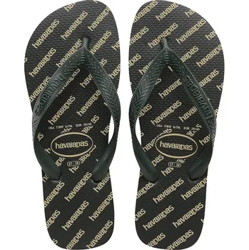 Pánské pantofle Pantofle Havaianas TOP LOGOMANIA ESSENTIAL BALLET pánské, zelená barva, 4149891.4896 81X, EUR 45/46