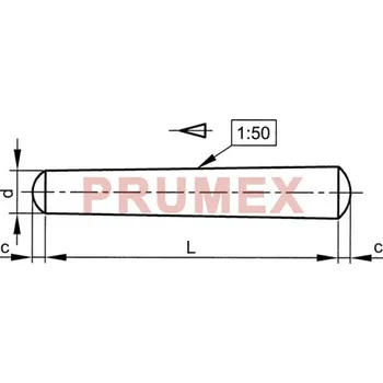 Vrták Kolík kuželový DIN 1B 20x140