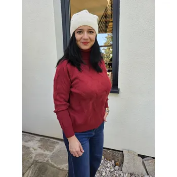 Dámský svetr Dámský svetr LENA bordo Velikost: UNI: S - L