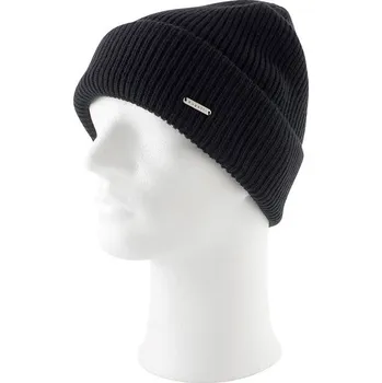 Čepice Bugatti oboustranná pánská pletená čepice černá/šedá 629313-960