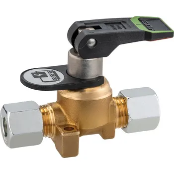 Příslušenství ke karavanu GOK Jednocestný uzavíratelný ventil GOK, typ KSV - vstup 8 mm, výstupy 8 mm