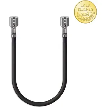 Napájecí kabel *Qoltec 50987 Kabel baterie Qoltec, konektor Faston samice | 20 cm | Černý (Tento bateriový kabel 10AWG 600V s konektory-samicemi je určen pro náročné použití v nízkonapěťových stejnosměrných systémech. Oba konce kabelu jsou opatřeny pocínovanými ocelovým