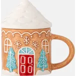 Bloomingville Ginnie hrnek z kameniny s pokličkou domeček