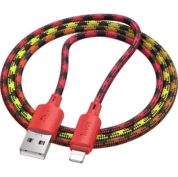 Datový kabel Kabel USB A na Lightning Hoco 2,4A 1 M X116 Gradient Red
