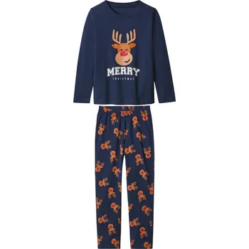 Chlapecké pyžamo lupilu® Chlapecké vánoční pyžamo (navy modrá, 122/128)