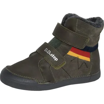 Dětská treková obuv D.D.step chlapecká zimní obuv W068-52388AL Barva: khaki, Velikost: 33