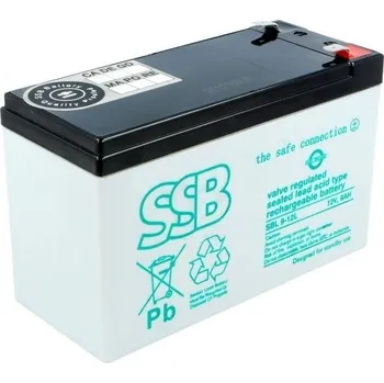Záložní baterie OSTATNÍ SSB olověná baterie AGM 12V 9Ah, životnost 10-12let, Faston 6,3mm SBL 9-12L