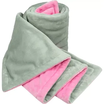 Dětská deka ESITO | Dětská deka dvojitá Kristýna 110 x 140 cm Pink / Silver - růžová / stříbrná / 110 x 140 cm