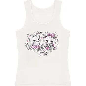 EVONA Dívčí košilka koťata, smetanová Velikost: 122