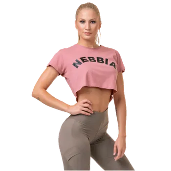 Nebbia Volný FIT & SPORTY crop top 583 černý - M