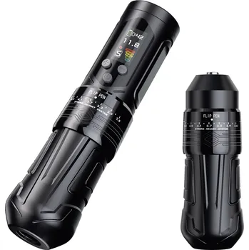 Tetovací strojek BRONC X2 NEO Bezdrátový tetovací stojek s nastavitelným zdvihem, černý