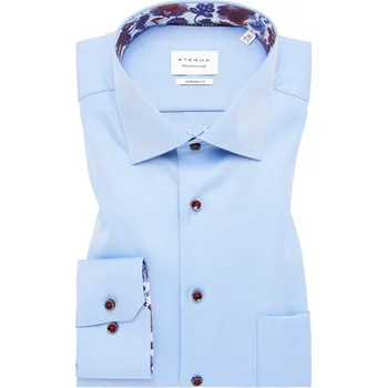 Košile Eterna Modern Fit Twill neprůhledná modrá 8824_15X15K velikost: 46, délka rukávu: dlouhý rukáv