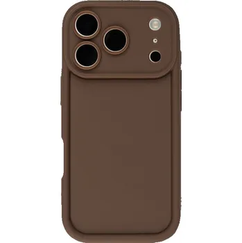 Pouzdro na mobilní telefon Hnědý silikonový kryt se zvýšenou ochranou hran pro iPhone 17 Pro