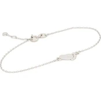 Náramek AUREE | Fine Jewelry Zlatý náramek s dětskou nožičkou a diamantem - Baby materiál: žluté zlato 585/1000