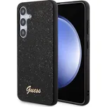 Guess PC/TPU Glitter Flakes Metal Logo Zadní kryt Samsung Galaxy S24 Barva: Černá