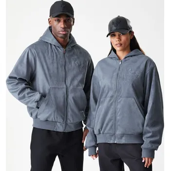 Pánská casual bunda Bunda New Era - NBA Suede Hooded Jacket - Chicago Bulls - Grape velikost L