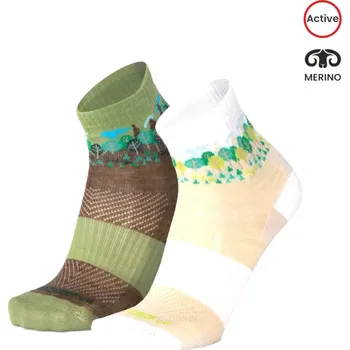 Pánské termo ponožky ORLIK FOREST kotníkové veselé merino ponožky Moose