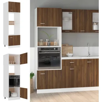 Nábytek vidaXL Mikrovlnná skříňka "Lyon" hnědý dub 60 x 57 x 207 cm, dřevěné