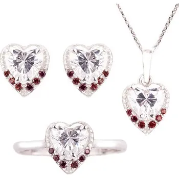 Souprava šperků granát souprava Set 230 (Set 230) Velikost: 55, povrchová úprava: zlacené