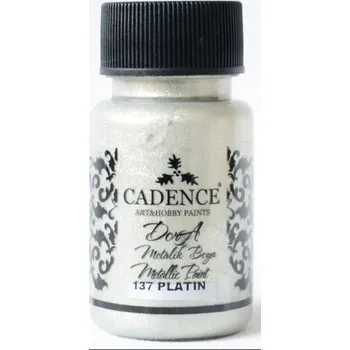 Cadence Metalická akrylová barva Dora Metalic 50 ml Cadence: platin - platinová DM137