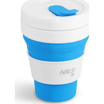 Skládací silikonový hrnek NILS Camp NC4103, 475 ml., modrá