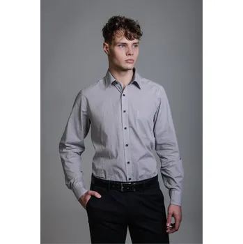 Pánská košile Pánská bavlněná košile Barva: Béžovomodrá, Velikost: 4XL, Střih: REGULAR FIT