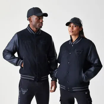 Pánská casual bunda Bunda New Era - NBA Tonal Patch Varsity - Chicago Bulls - Black velikost XXL