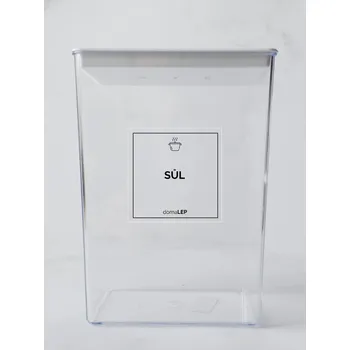 Speciální papír SŮL – průhledná samolepka na dózu, tučné písmo, 5 x 5 cm | DomaLEP