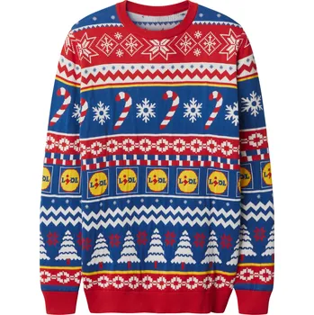 Pánský svetr Pánský vánoční svetr LIDL (Cukrové tyčinky, XL (56/58))