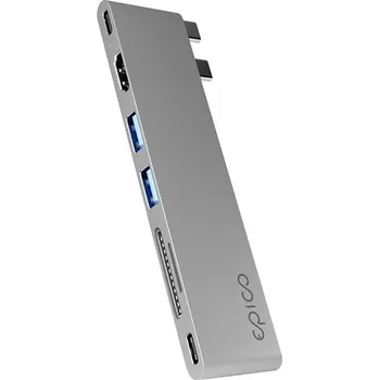 USB hub Epico 7in1 Pro Hub 8K with USB-C connector - vesmírně šedý 9915111900104