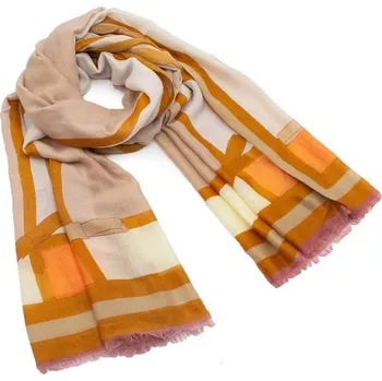 Šála Šála klasická - hnědá s potiskem