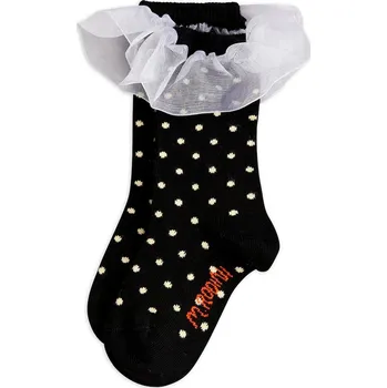 Dětské ponožky Mini Rodini Polka dot 26160112 černá 99X, vel. 24/27