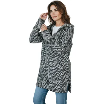 Dámský kabát Elten Dámský šedý flaušový kabát NIKOLA Barva: Šedá, Velikost: 2XL