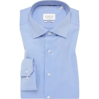 Pánská košile Košile Eterna Modern Fit Twill neprůhledná modrá 8817_14X18K velikost: 41, délka rukávu: dlouhý rukáv